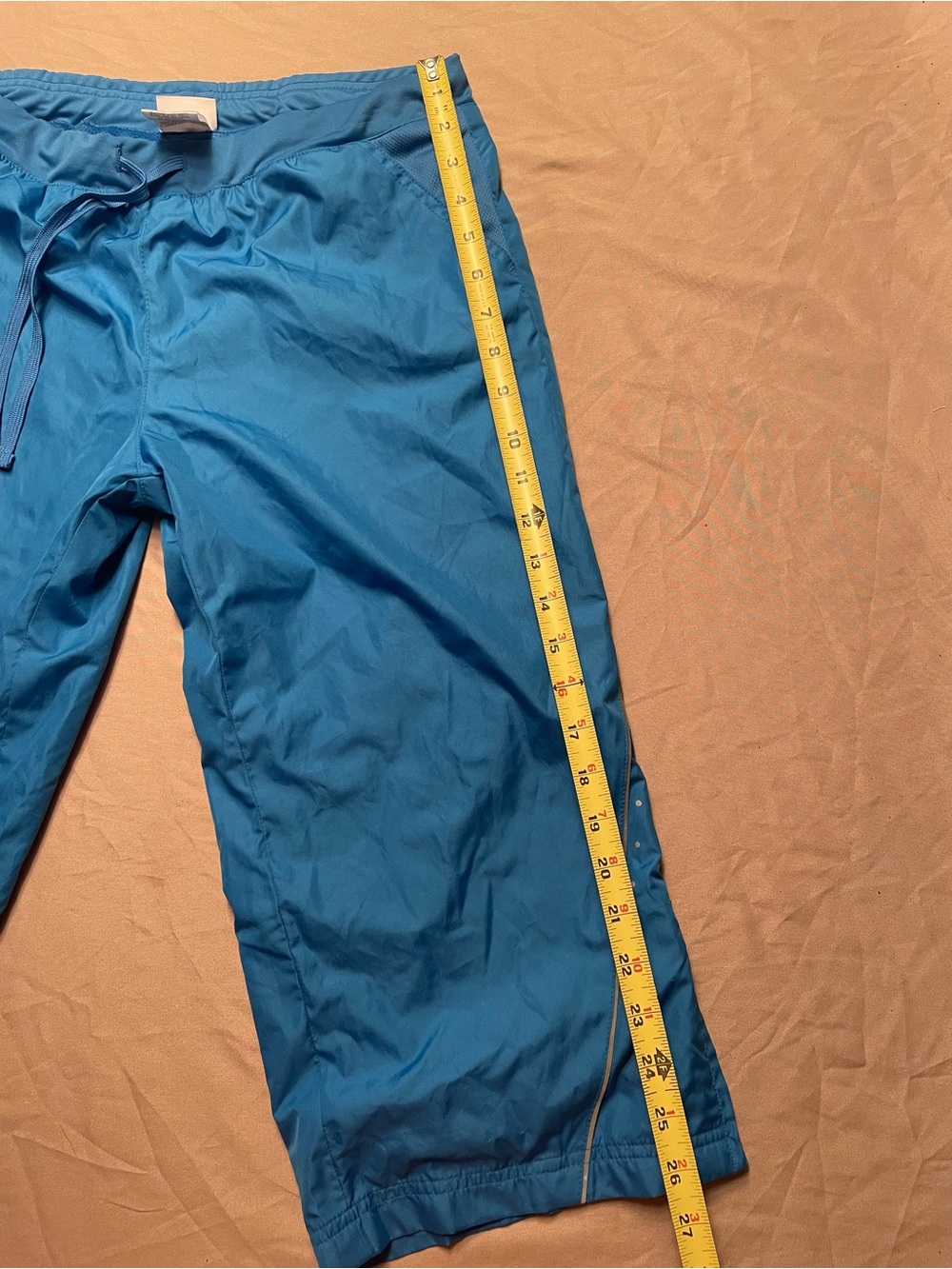 Danskin Now Cabana Blue Athletic Capris with Drawstring - Picture 5 of 7